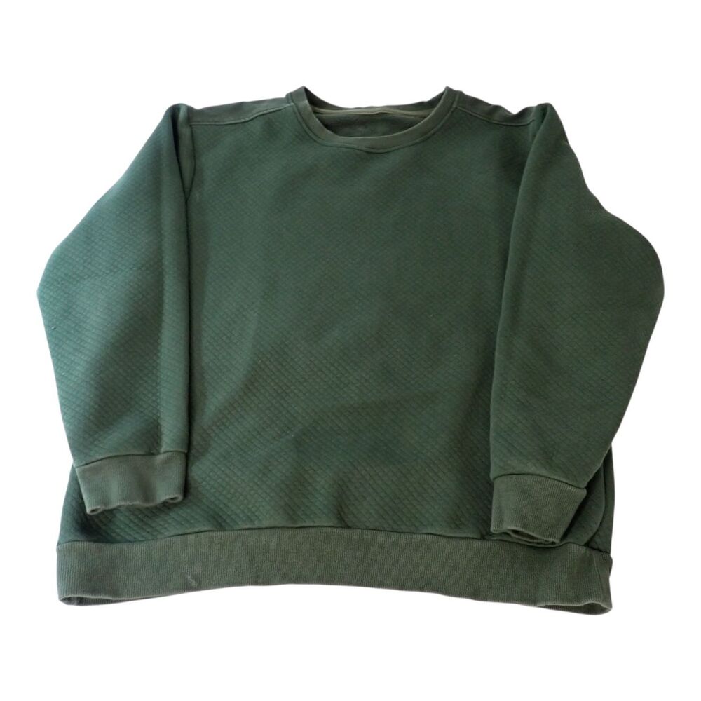 Born Primitive BP Sweatshirt XL Quilted Crewneck Pullover Green Waffle